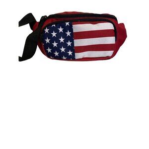 Wemco 4th of‎ July Americana flag adjustable strap sling fanny pack